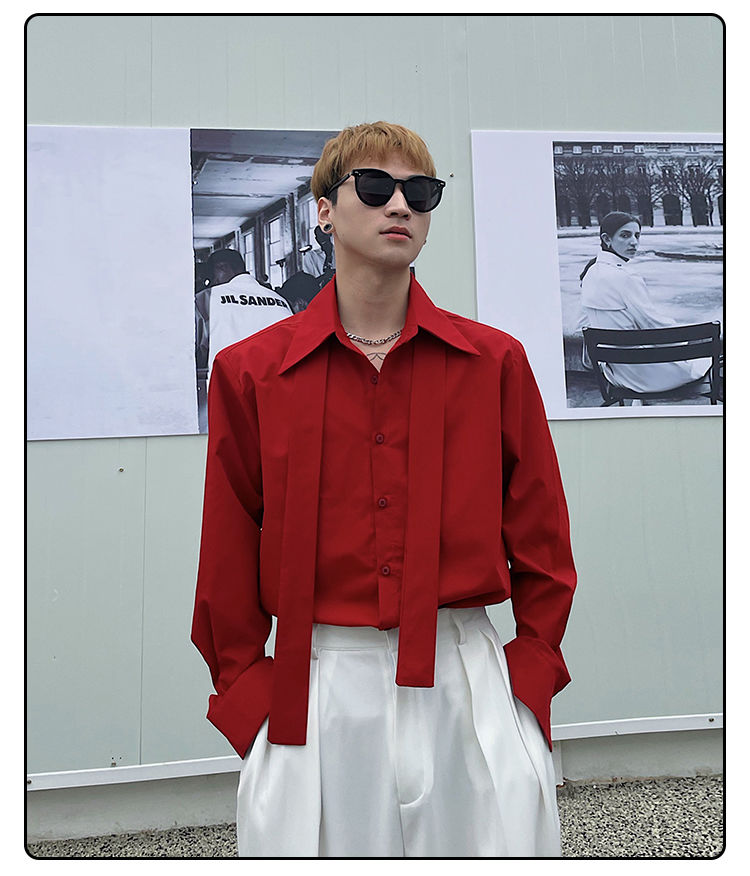 Kemeja pria Korea lengan panja - Street Fashion Hong Kong ulasan dan harga