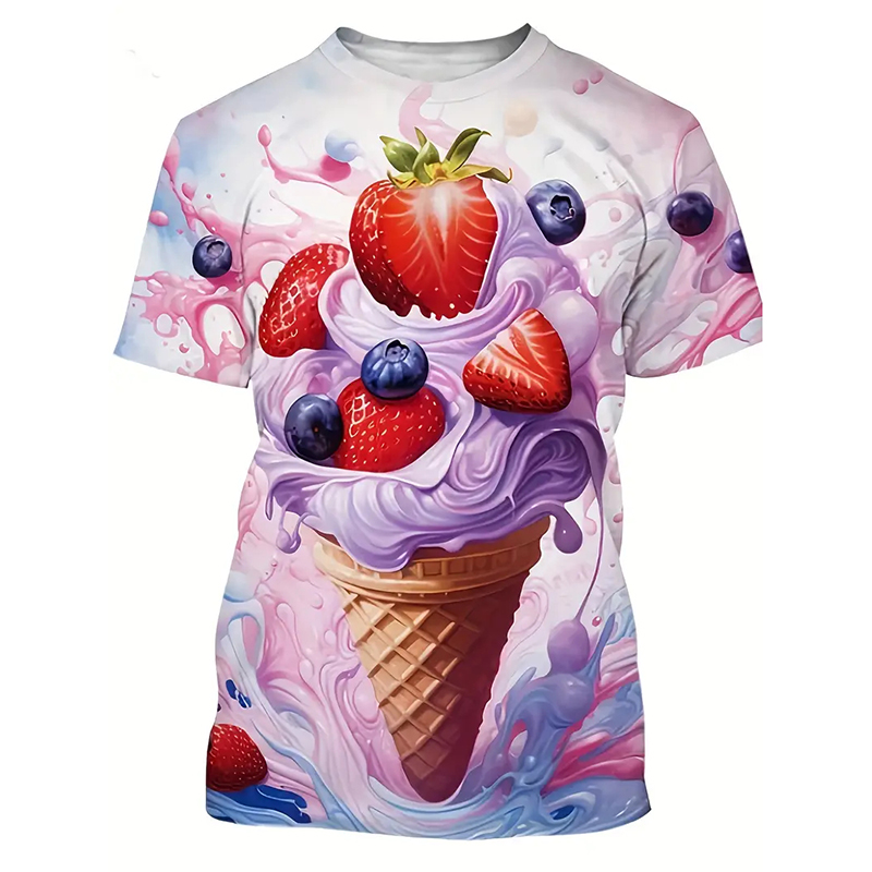 T-shirt Fashion warna es krim  - Street Fashion Trend 2025 ulasan dan harga
