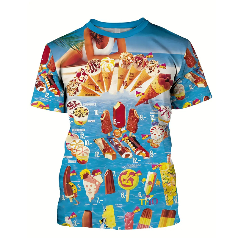 T-shirt Fashion warna es krim  - Street Fashion Trend 2025 ulasan dan harga
