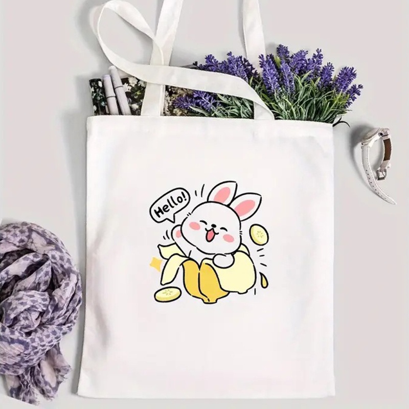Tas Tote Kanvas Motif Panda Lu - Tote Bag Canvas Print ulasan dan harga