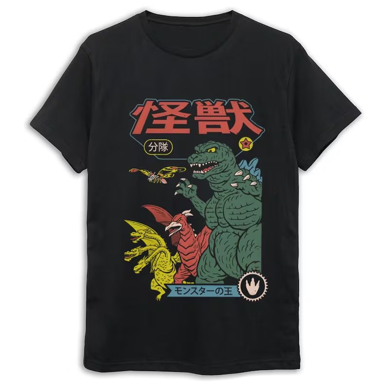 Kaos Grafis Film Kaiju Jepang  - Street Fashion In Japan ulasan dan harga