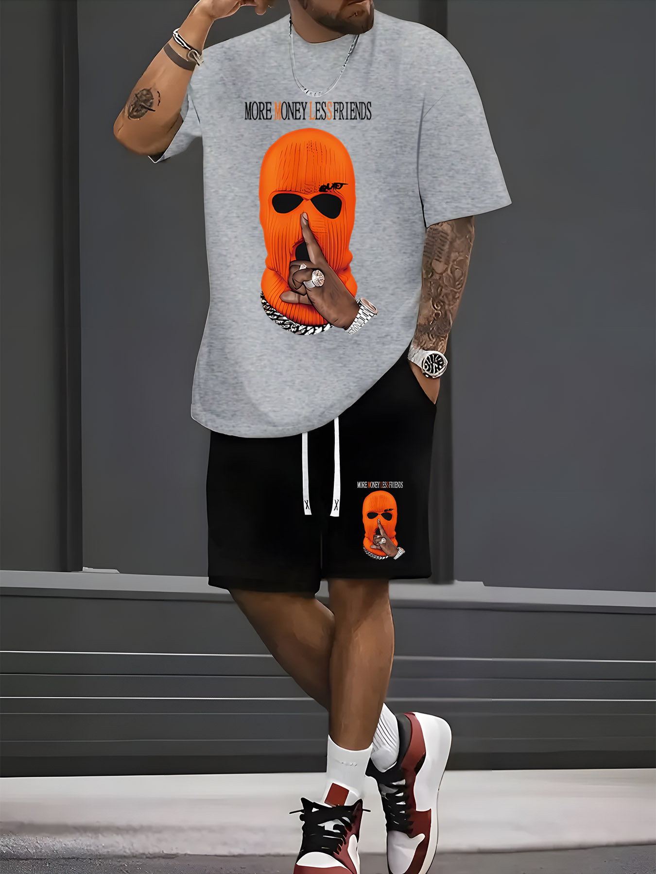 Setelan Kaos Pendek dan Celana - Street Summer Fashion ulasan dan harga